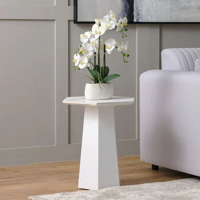 Monarch End Table - White - With 2-Year Warranty