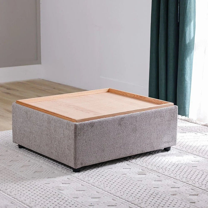 Odum Centre Table with Storage-Brown/Natural Oak-With 2-Year Warranty
