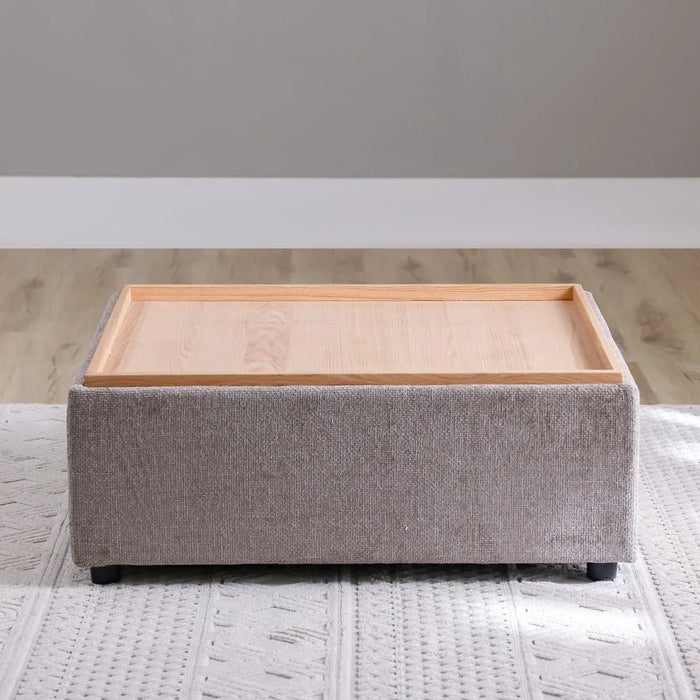 Odum Centre Table with Storage-Brown/Natural Oak-With 2-Year Warranty