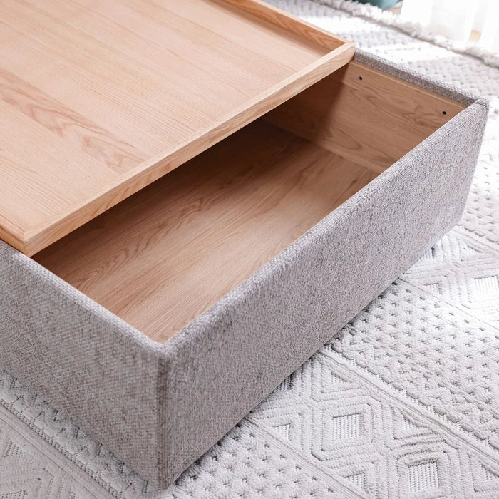 Odum Centre Table with Storage-Brown/Natural Oak-With 2-Year Warranty