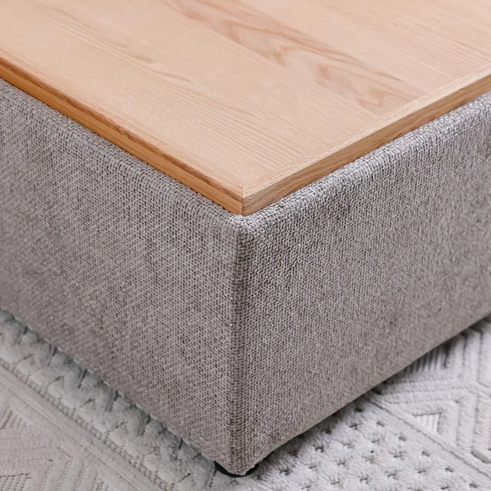 Odum Centre Table with Storage-Brown/Natural Oak-With 2-Year Warranty