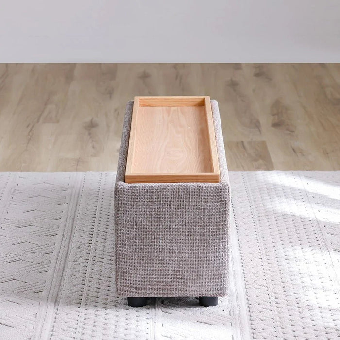 Odum End Table with Storage-Brown/Natural Oak-With 2-Year Warranty