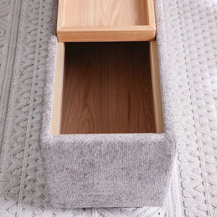 Odum End Table with Storage-Brown/Natural Oak-With 2-Year Warranty