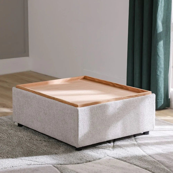 Odum Centre Table with Storage-Grey/Natural Oak-With 2-Year Warranty
