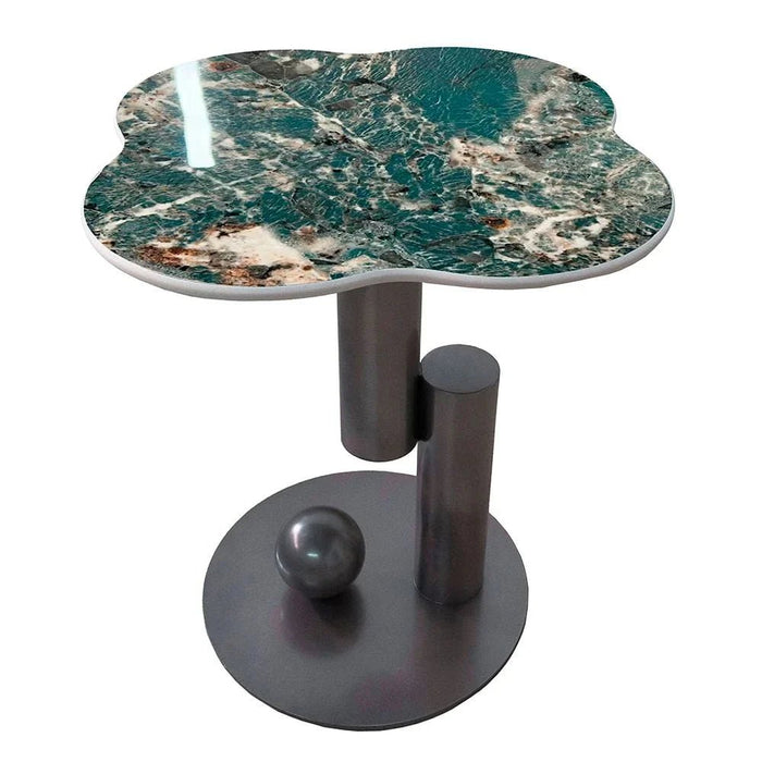 Roslin Side Table - Green/Antique Bronze - With 2-Year Warranty