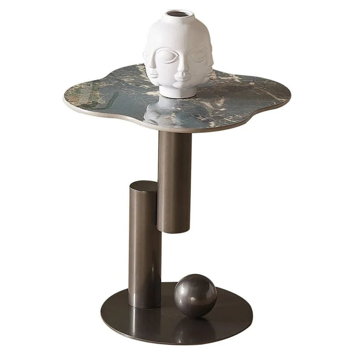 Roslin Side Table - Green/Antique Bronze - With 2-Year Warranty