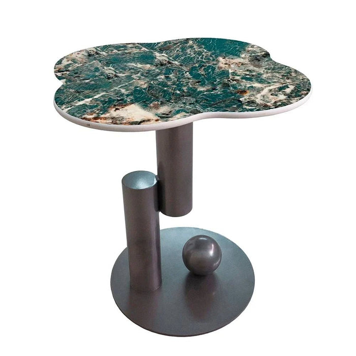 Roslin Side Table - Green/Antique Bronze - With 2-Year Warranty
