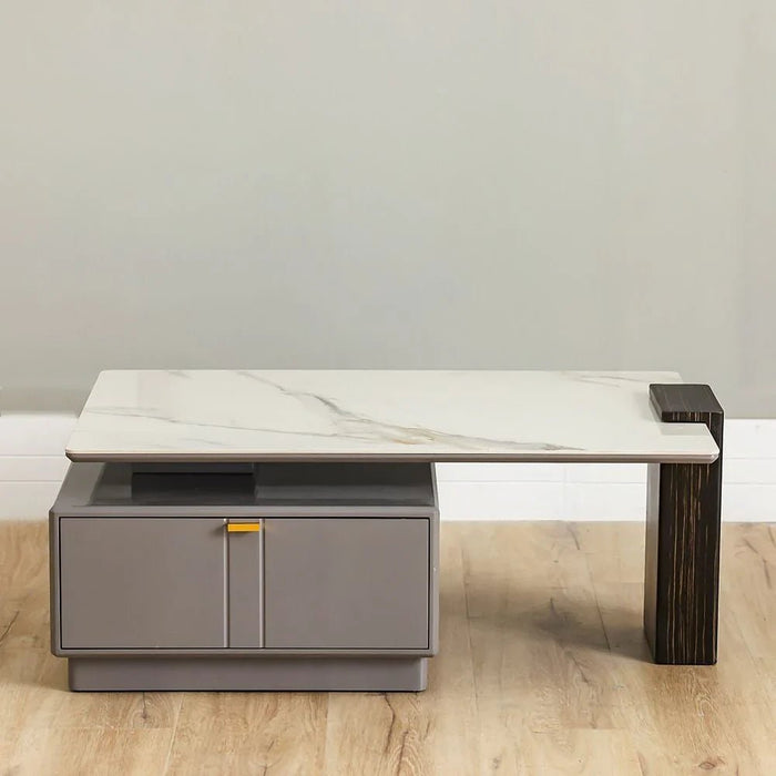Forbes Coffee Table with Drawer - White/Grey - With 2-Year Warranty