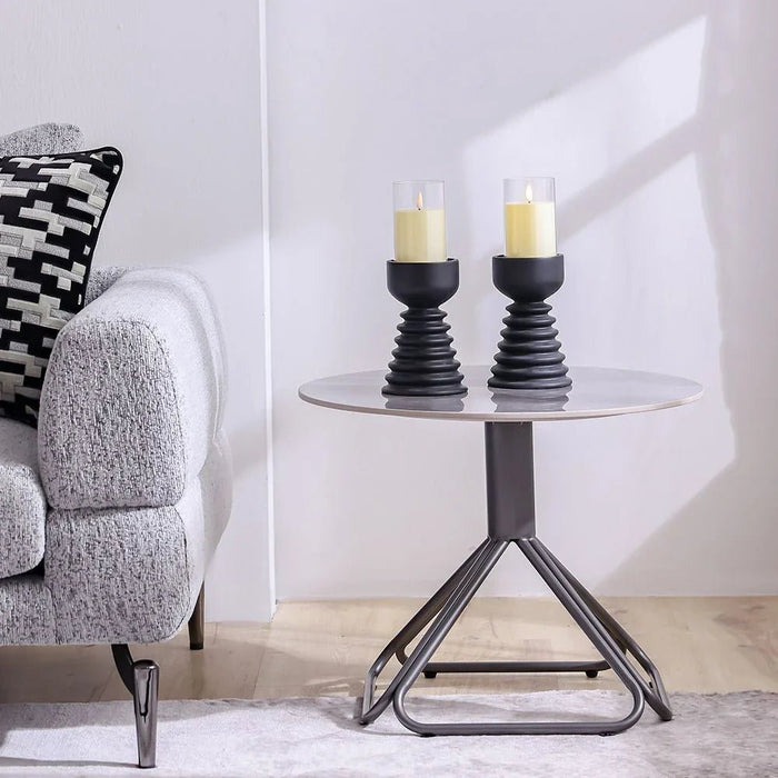 Parker Coffee Table - Set of 2 - Ivory/Grey/Gunmetal Black - With 2-Year Warranty