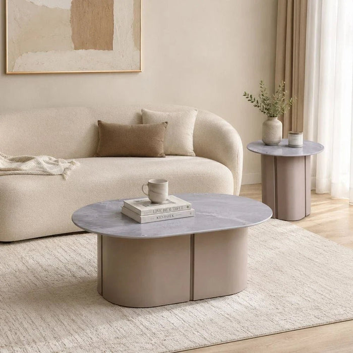 Linvel Coffee Table - Set of 2 - Blue Stone/Light Grey - With 2-Year Warranty