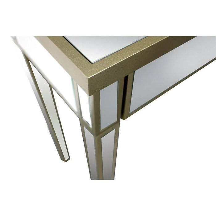 RizzaÊConsole Table With Ê Mirror- Glass / Beige