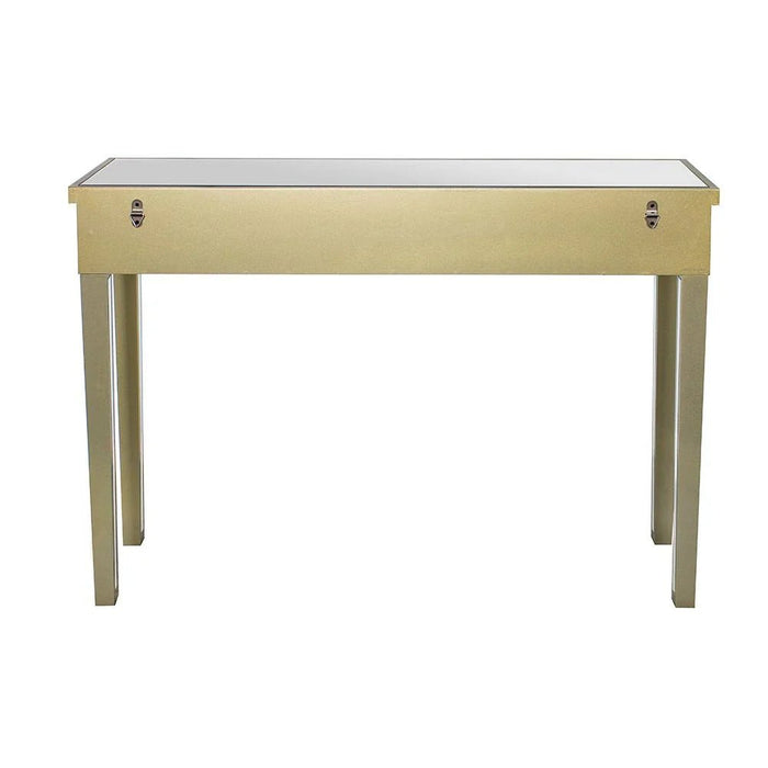 RizzaÊConsole Table With Ê Mirror- Glass / Beige