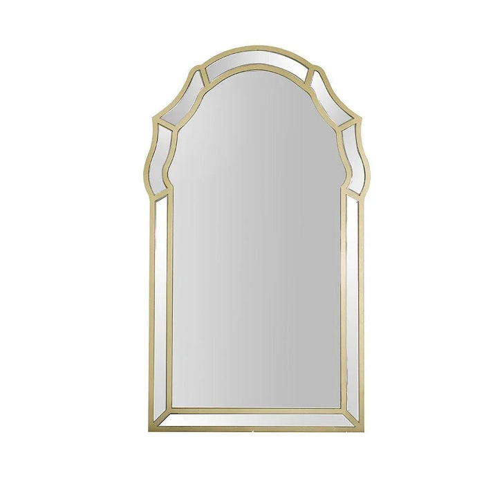 RizzaÊConsole Table With Ê Mirror- Glass / Beige