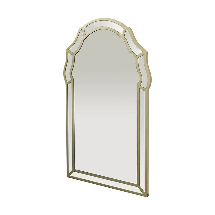 RizzaÊConsole Table With Ê Mirror- Glass / Beige