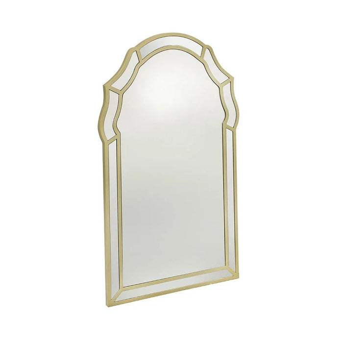 RizzaÊConsole Table With Ê Mirror- Glass / Beige