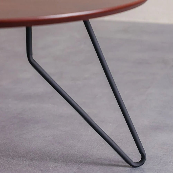 Jace Round End  Table - Walnut / Black