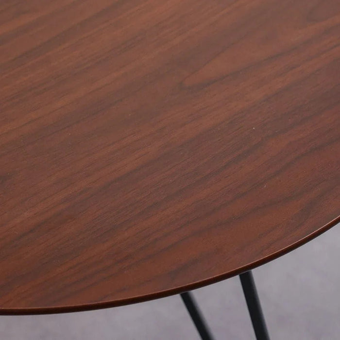 Jace Round End  Table - Walnut / Black