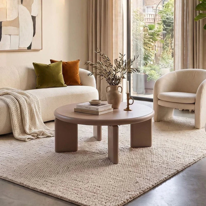 Morisson Round Coffee Table-Taupe