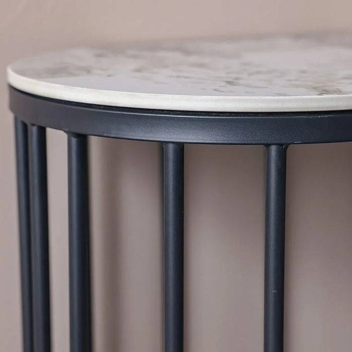 Elmont Console table Ceramic- White/Black