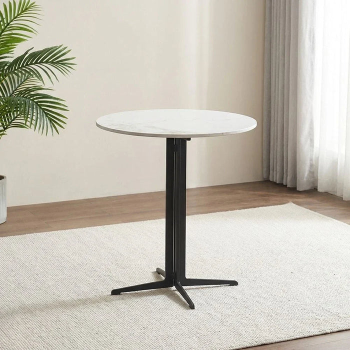 Elmont Ceramic End Table - White/Black - With 2-Year Warranty