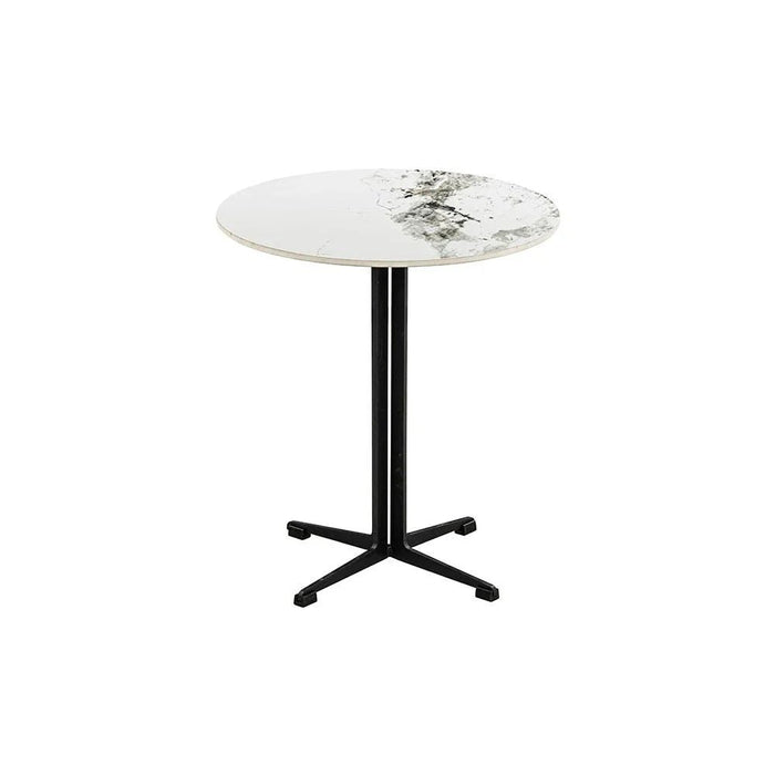 Elmont Ceramic End Table - White/Black - With 2-Year Warranty