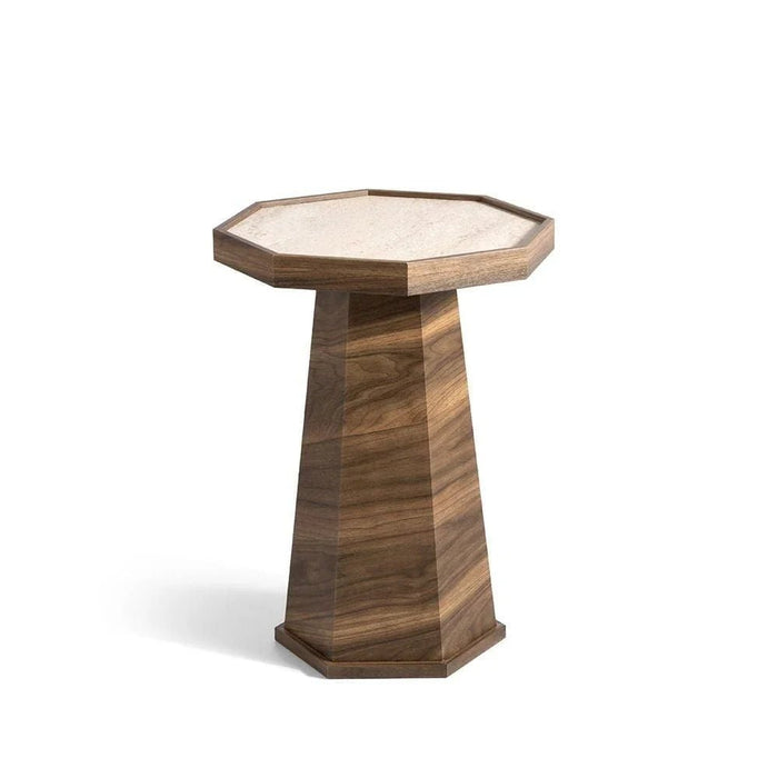 Pyramid Set of 3 Nesting Tables - Walnut/Moonstone - With 2-Year Warranty