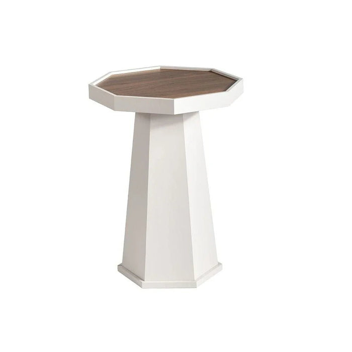 Pyramid Set of 3 Nest of Table - Ivory / Walnut