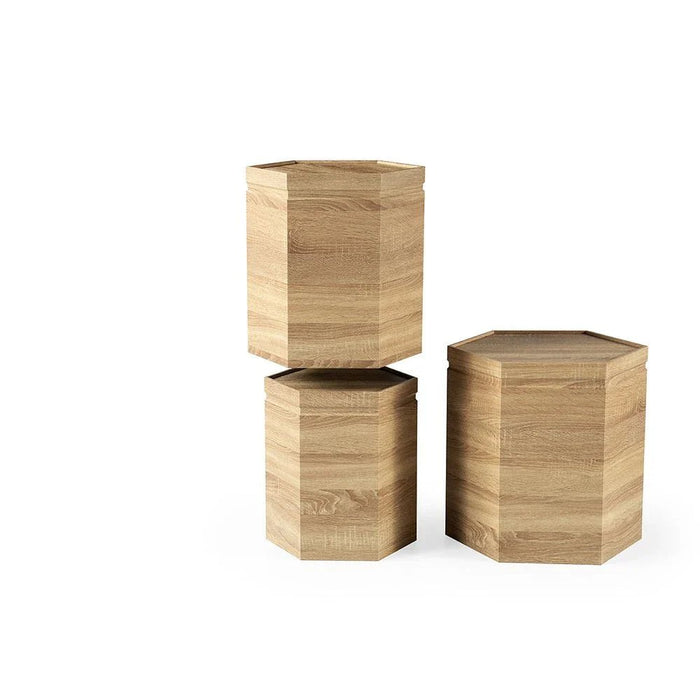 Lupi Set of 3 Nest of Table - Oak