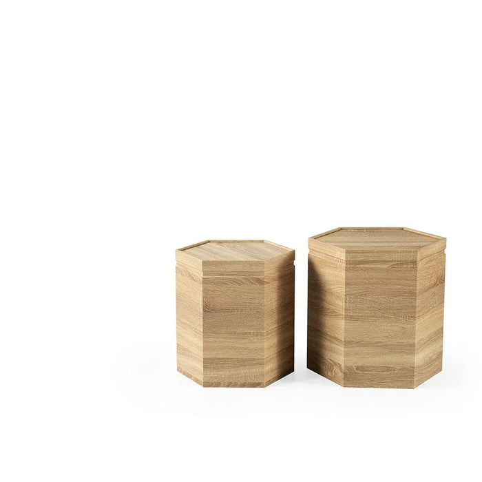 Lupi Set of 3 Nest of Table - Oak