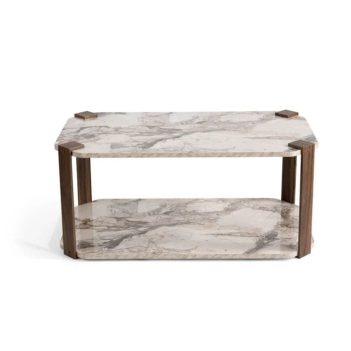 Yasha 4+ 1 Coffee Table Set - Offwhite/Cream/Brown