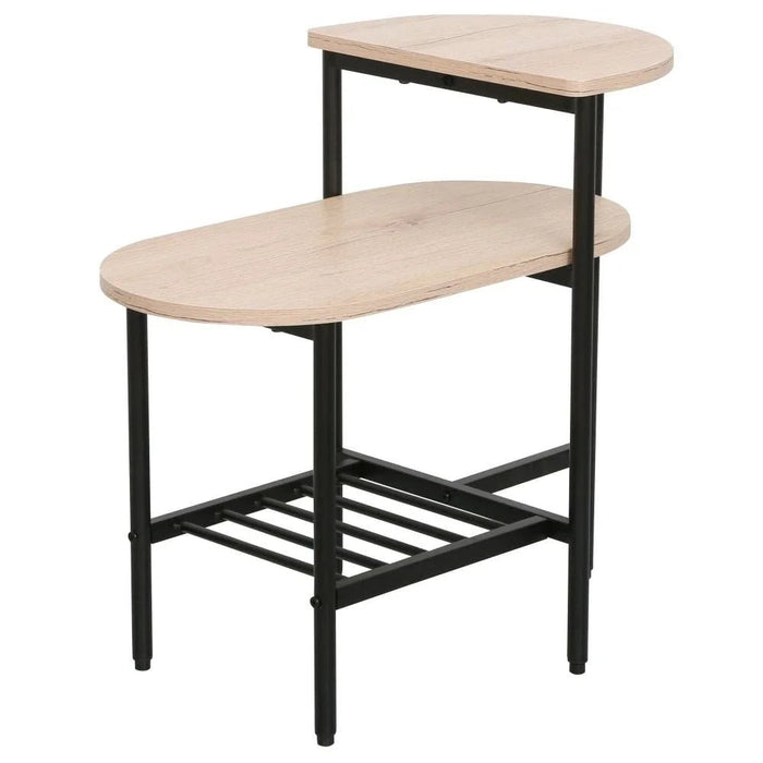 Jayde Side Table-Oak/Black