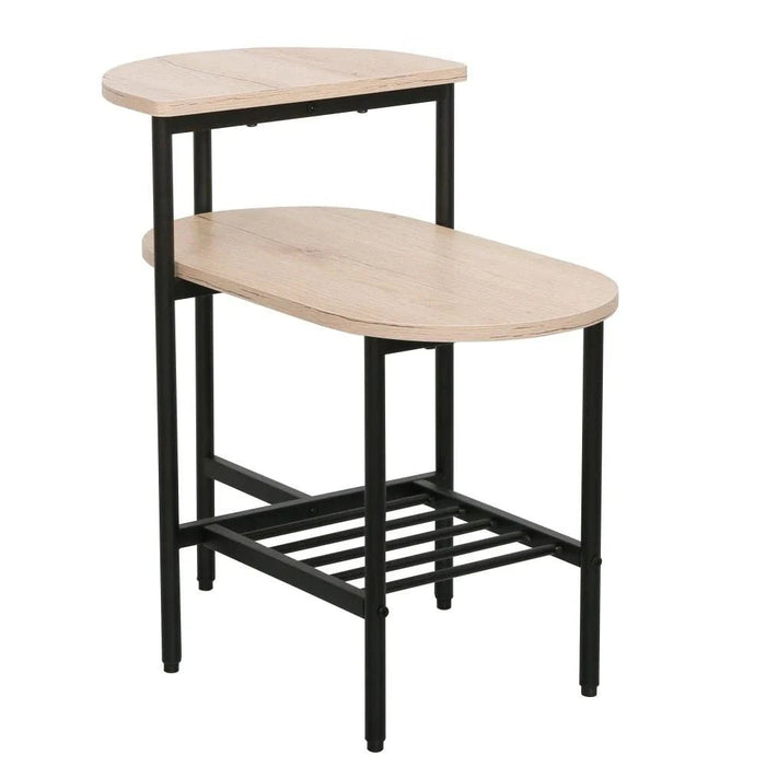 Jayde Side Table-Oak/Black