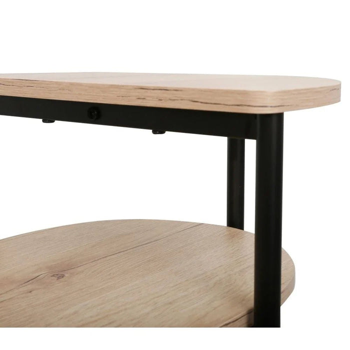 Jayde Side Table-Oak/Black