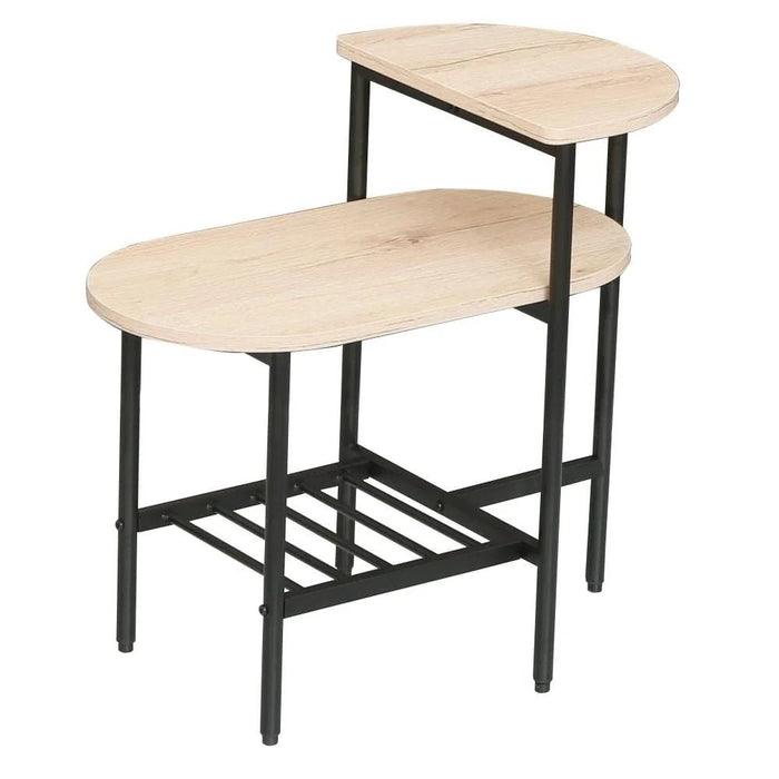 Jayde Side Table-Oak/Black