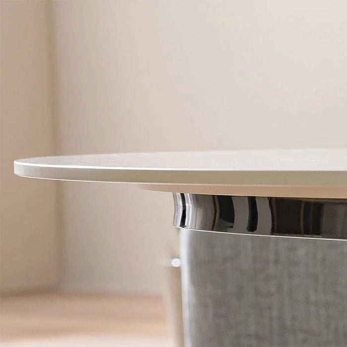 Princetown Sintered Stone Top Coffee Table - White/Black Titanium - With 2-Year Warranty
