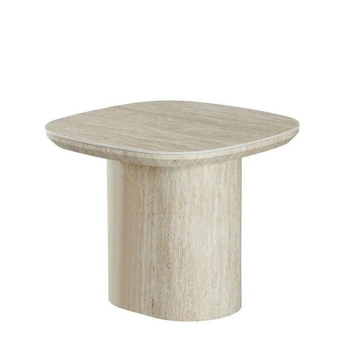 Nordic End Table - Beige/White