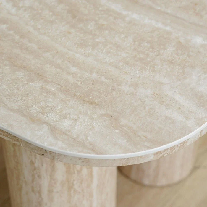Nordic Coffee Table - Beige/White - With 2-Year Warranty