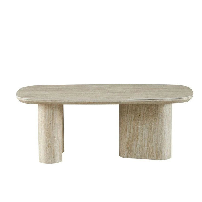 Nordic Coffee Table - Beige/White - With 2-Year Warranty