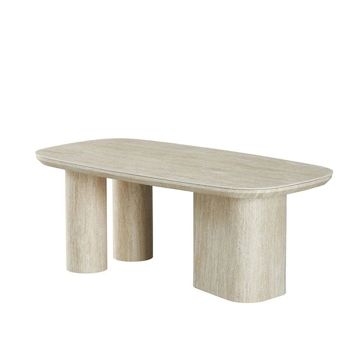 Nordic Coffee Table - Beige/White - With 2-Year Warranty