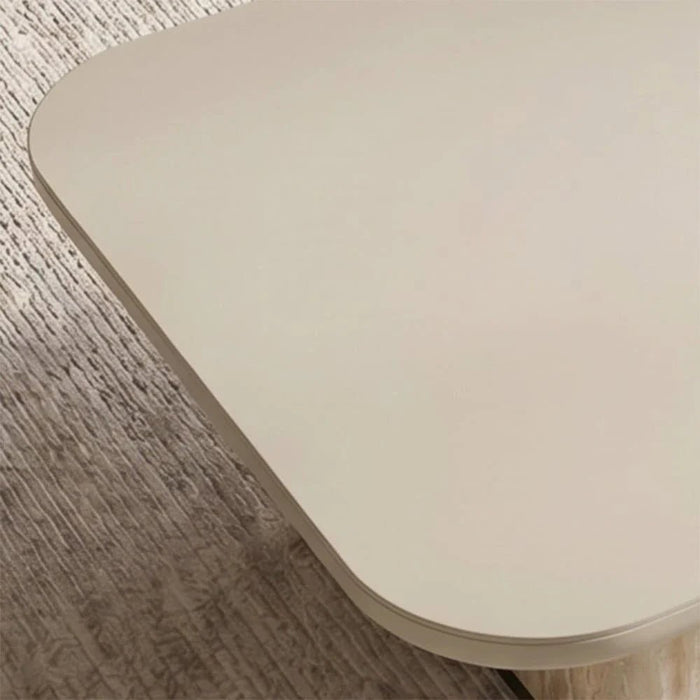 Oru Square Tempered Glass Coffee Table - Cream/Beige - With 2-Year Warranty