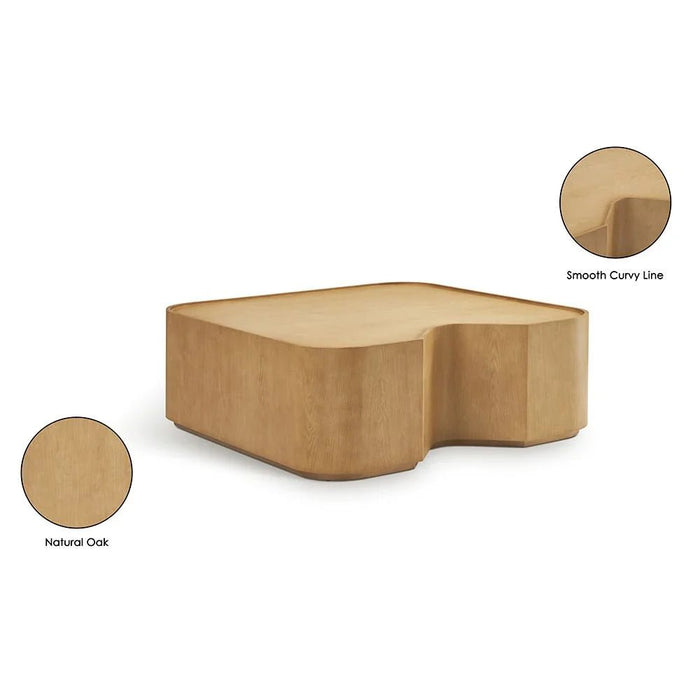 Nordomi Set of 2 Coffee and End Table Set - Natural Oak - With 2-Year Warranty