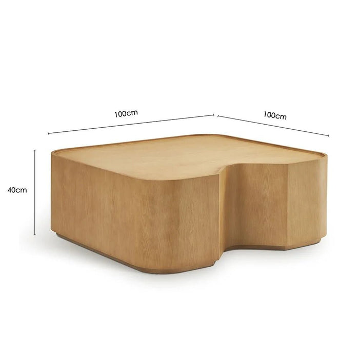 Nordomi Set of 2 Coffee and End Table Set - Natural Oak - With 2-Year Warranty