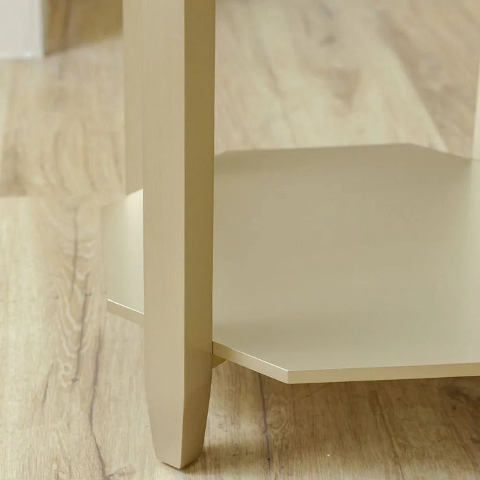 Azalea End Table - Glass/Champagne Gold - With 2-Year Warranty