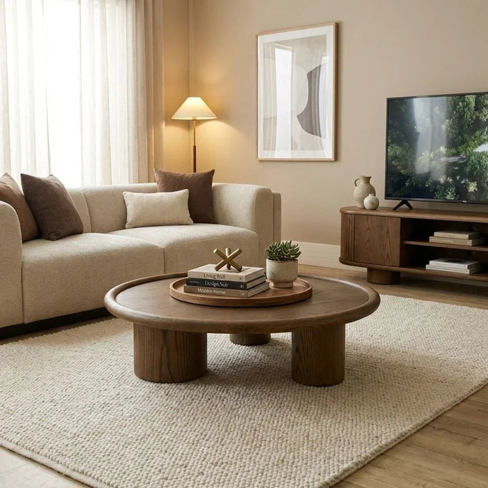 Oboro Wooden Coffee Table - Walnut - With 2-Year Warranty