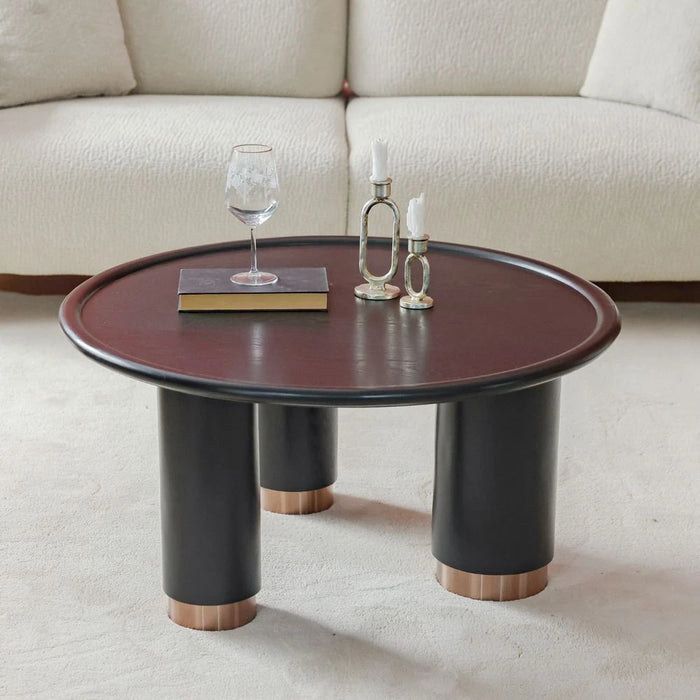 Tokishi Round Coffee Table - Black - With 2-Year Warranty