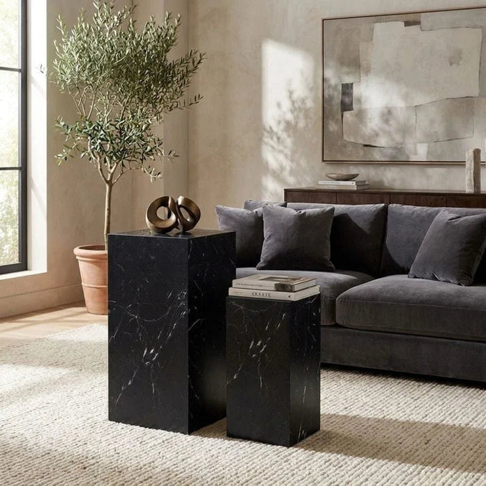 Glennis Set of 2 End Tables - Black