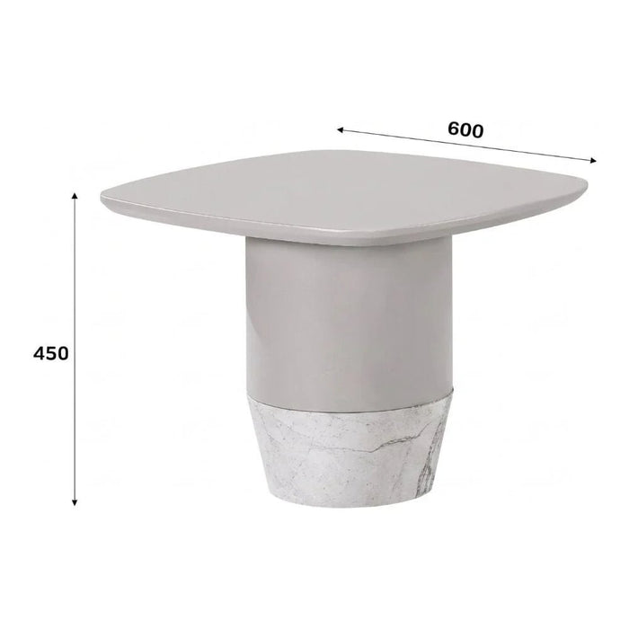 Cayman Side Table - Grey/Black