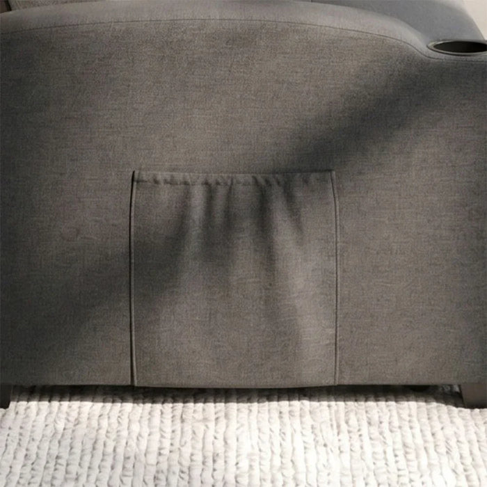 Alejandro Fabric Sofa Bed With 2 Cup Holders-Warm Grey