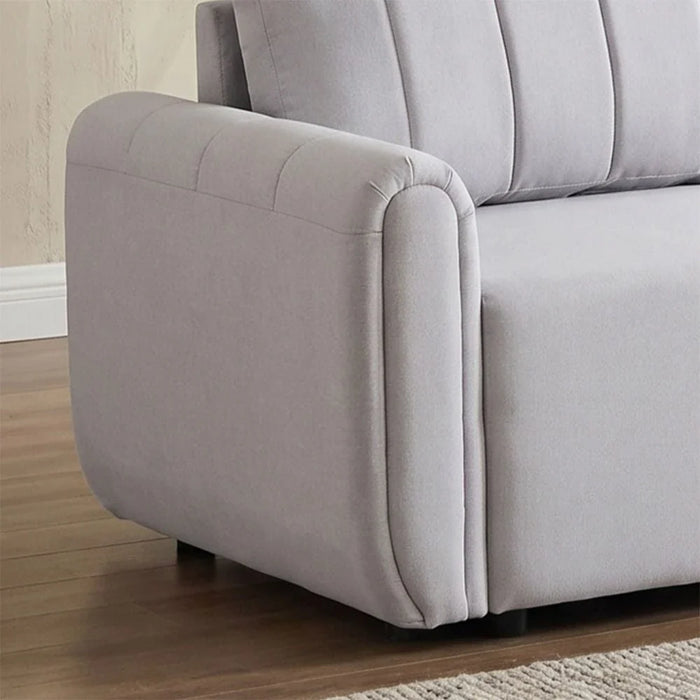 Nildur 2-Seater Fabric Sofa Bed - Light Grey - With 2-Year Warranty