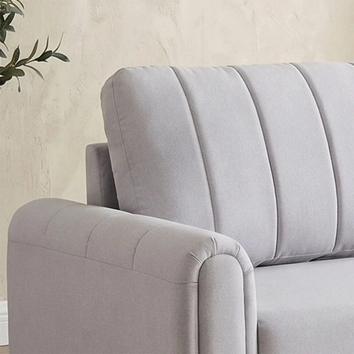 Nildur 2-Seater Fabric Sofa Bed - Light Grey - With 2-Year Warranty